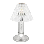 Thumbnail image #2 for Sterno Vintage Charm 80476 Tabletop Candle Lamp, Chrome Base, Glass Shade, 9-15/16"H x 4-3/8" Diameter