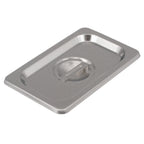 Thumbnail image #1 for Stanton Trading SPC-1900 1/9 Size Solid Stainless Steel Food Pan Cover with Handle Case of 48