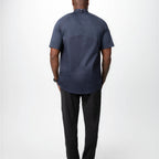 Thumbnail image #2 for Chef Works CBZ04-GRY-L Short-Sleeve Chef Coat with Center Zipper, Grey, Size L