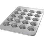 Thumbnail image #1 for Chicago Metallic Bakeware 44555 20-Cup Crown Muffin Pan, Coated Aluminized Steel, 17-7/8" x 25-7/8" Case of 6