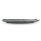 Thumbnail image #5 for Korin Inc Tessa Black PLL-443 Ceramic Abstract/Oblong Plate, 14-inch, Gun Metal Sheen