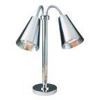 Thumbnail image #1 for Steelite International DW Haber, Modern DW0499M2SS Heat Lamp, 16"H, Stainless Steel, Equipment Mount, 2 x 250W Bulbs