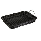 Thumbnail image #1 for Concasse MCCETR19144N Rectangular Black Woven Fast Food Basket, 19"W x 14"D x 4"H Case of 48