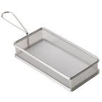 Thumbnail image #1 for Libbey APS Germany - Snackholders APS 40611 Stainless Steel Fry Basket/Snackholder, 10-1/4 x 5-1/8, Dishwasher Safe