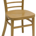 Thumbnail image #1 for ATSMFG ATS AT&S-850 MFG Stackable Side Chair, Ladder-Back Solid Wood, Rounded Seat, Beech Frame, Natural Finish Case of 2