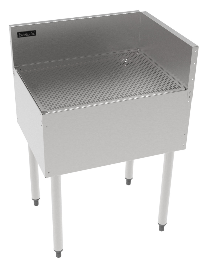 Product image #5 for Perlick Top Shelf TS Series Underbar 90° Right Inside Corner Drainboard with Glass Rack Inserts