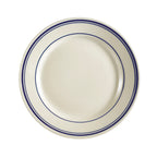 Thumbnail image #1 for CAC China Blue Line BLU-8 9-Inch Round Ceramic Plate with Rolled Edge Case of 2 Dozen