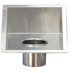 Thumbnail image #1 for Steril-Sil Company E1-RCS-1V Trash/Recycling Insert, Single-Size, 4 in Chute, 2-Piece, Stainless Steel