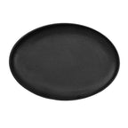 Thumbnail image #1 for Vertex China Orbit OR-39 Porcelain Oval Platter, 8-1/4 x 5-7/8 in, Coupe Rim, Matte Black Case of 2 Dozen