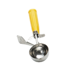 Thumbnail image #1 for TableCraft Products 2120 Disher #20, 2 oz, Stainless Steel with Yellow Thumb-Press Handle Case of 36
