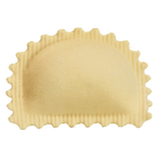 Thumbnail image #1 for Arcobaleno Pasta Equipment MOLD-AMFR-40 Ravioli Mold, 25 g, 66 x 46 mm, Half-Moon, Scalloped Edge