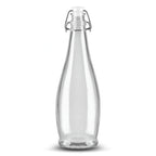 Thumbnail image #1 for Libbey Decanters/Pitchers 109826 Glass Water Bottle, 34.6 oz., White Wire Lid, 12.2 in. Tall