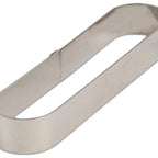 Thumbnail image #1 for JB Prince M691 Oblong Stainless Steel Ring Mold, 5-3/4"L x 1-3/8"W x 3/4"H