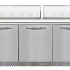 Thumbnail image #2 for Continental Refrigerator SW72N18C-FB Refrigerated Sandwich Prep Table, 72", 3-Door, Front-Breathing, 18-Pan
