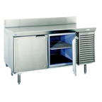 Thumbnail image #1 for La Rosa Refrigeration L-10110-32 Four-Section Worktop Refrigerated Base, 4 Doors, 110" W x 32" D, Stainless Steel Top