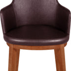 Thumbnail image #1 for Tramontina USA, Inc. London 14062-134 Brown Upholstered Armchair with Brazilian Oak Wood Frame Case of 2