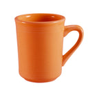Thumbnail image #1 for CAC China TG-17-TNG 8 oz Tangerine Embossed Porcelain Tall Round Coffee Mug Case of 3 Dozen