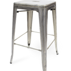 Thumbnail image #1 for ATSMFG ATS AT&S-AR-820BB-GDF Backless Tolix-Style Barstool, 30-Inch Height, Clear-Coat Finish, Without Pad