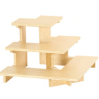Thumbnail image #2 for Cal-Mil Logan 25229-93 Three-Tier Angled Corner Shelf, Birch Wood, 23" x 23" x 15.25"H