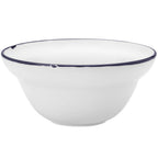 Thumbnail image #1 for 1880 Hospitality Tin Tin by Oneida® L2105008701 Porcelain Cereal Bowl, 9 oz, 5" Diameter, White/Blue Case of 4 Dozen