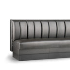 Thumbnail image #1 for JustChair Manufacturing JBSB-UCH-36-GR2 36"H Upholstered Booth Banquette with Vertical-Channel Back, Lumbar Support and Upholstered Seat