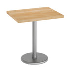 Thumbnail image #1 for Flash Furniture GSF-REC2430-NAT-TR18S-GG Rectangular Beech Butcher Block Table, 24"W x 30"D x 29.5"H, Silver Cast Iron Base