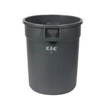 Thumbnail image #1 for CAC China TCNC-20 20-Gallon Round Gray Plastic Commercial Trash Can, Open Top
