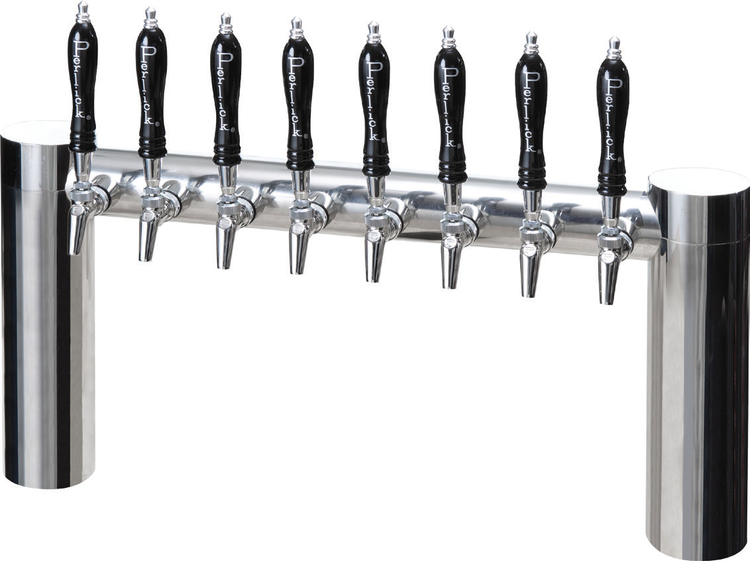 Product image #5 for Perlick Avenue 8-Faucet H-Pipe Glycol-Cooled Countertop Draft Beer Tower, Stainless Steel