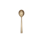 Thumbnail image #1 for Reserve by Libbey - Santorini Gold 902 016 Bouillon Spoon, 6-1/8", 18/10 Stainless Steel, Low-Sheen Satin Finish