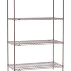 Thumbnail image #1 for Metro Super Erecta SE-1830K4-74-S4 Wire Stationary Starter Wire Shelving Unit, 30"W x 18"D x 74"H, 800 lb. capacity per shelf, 2000 lb. capacity per