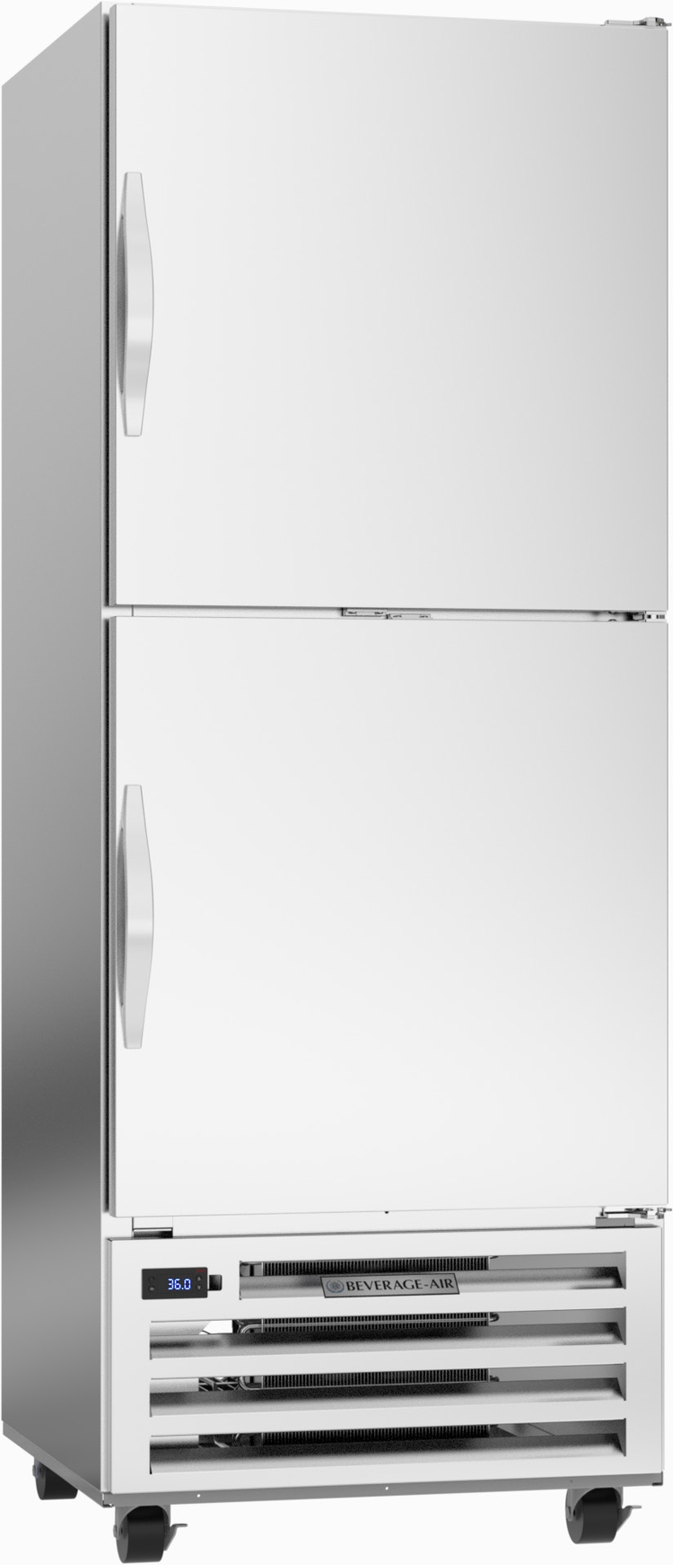 Product image #5 for Beverage-Air One-Section Reach-In Refrigerator with Solid Half Doors, Bottom-Mounted Self-Contained, 16.85 Cu. Ft.