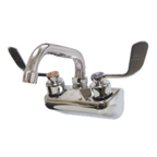 Thumbnail image #1 for Component Hardware Top-Line TLL15-4106-SE4Z Commercial Wall-Mount Faucet, 4" Centers, Ceramic Valves, 6" Swing Spout, Wrist Handles