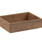 Thumbnail image #1 for Cal-Mil 23106-10123-78 Serving Tray, Walnut, 10"W x 12"D x 3"H, Fits Black Metal Riser Frames