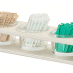 Thumbnail image #1 for Cal-Mil Vista 28604-4-141 3-Section Condiment Jar Display, White, Holds Three 16 oz Jars