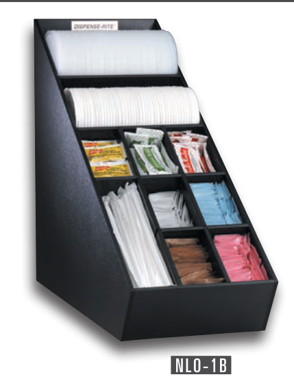 Product image #4 for Dispense-Rite Narrow Lid, Straw & Condiment Organizer with Removable Dividers