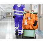 Thumbnail image #2 for Alpine Industries ALP4777-1 Trash Can Caddy Bag, Orange, for Large Round and Square Cans Case of 25