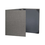 Thumbnail image #1 for Risch Milan MILAN-3V 8.5X11 Hardback Simulated Woven Vinyl Fold-Out Menu Cover, 8-1/2 x 11, 3-View Case of 25