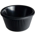 Thumbnail image #1 for Libertyware RAM4BF 4 oz Black Melamine Fluted Ramekin Case of 96