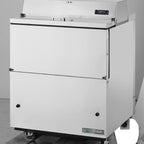 Thumbnail image #4 for True Mfg. - General Foodservice TMC-34-S-HC Mobile School Milk Cooler, Forced-Air, 8-Crate, Stainless Steel, Locking Flip-Up Lid