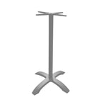 Thumbnail image #1 for Grosfillex Eco-Fix UT755009 Aluminum Bar-Height Central Table Base, Silver Gray, 18" x 18" Base Spread