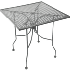 Thumbnail image #1 for ATSMFG ATS AT&S-ALM3030-GRY MFG Square Outdoor Aluminum Table, 30 x 30 in, Open Mesh Top with Umbrella Hole, Dark Gray