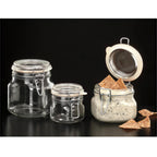 Thumbnail image #2 for Libbey Garden Jar 17208836 17 oz Condiment Jar with Large Opening, Clamp-Down Airtight Lid and Removable White BPA-Free Rubber Seal