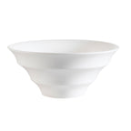 Thumbnail image #1 for CAC China Accessories WOB-7 Porcelain Asian Soup Bowl, 18 oz, 7-1/8 in, V Shape Case of 2 Dozen