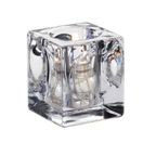 Thumbnail image #2 for Sterno Classic Elegance 80220 Small Square Beveled Clear Glass Candle Lamp, 3-1/2" H