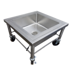 Thumbnail image #1 for IMC/Teddy MSK14 Portable One-Compartment Soak Sink, Stainless Steel, 24" x 24" x 14" Bowl, 31"W x 31"D x 34"H