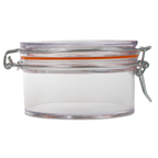 Thumbnail image #1 for JB Prince R1011 C 10 oz Round Transparent Plastic Mason Jar, 2-1/2"H