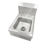 Thumbnail image #1 for IMC/Teddy CSW9-1DX Wall-Mounted Space-Saver Hand Sink, 9" Bowl, 8" Backsplash, 1-Hole Deck Mount, 12"W x 14-1/2"D x 13"H