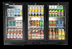 Thumbnail image #7 for KoolMore 53-Inch Three-Section Back Bar Refrigerator with 3 Glass Swing Doors, 11.3 Cu. Ft., Black