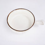 Thumbnail image #1 for Tableware Solutions USA Rustic Dapple by Creative Table TS-DG0121-01 3 oz Round Porcelain Bowl with Handle Case of 6