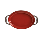 Thumbnail image #1 for Libbey Coos Bay CBC-003 Ceramic Chili Dish, Oval, 17 oz., with Handles, 11 x 6-1/2 in.
